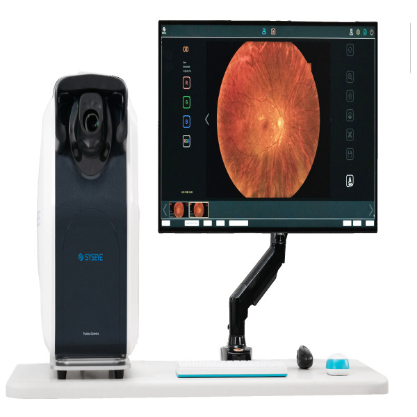 Câmera de fundo de grande ângulo de 176 graus com uma chave e captura binocular para dispositivos médicos oftalmológicos