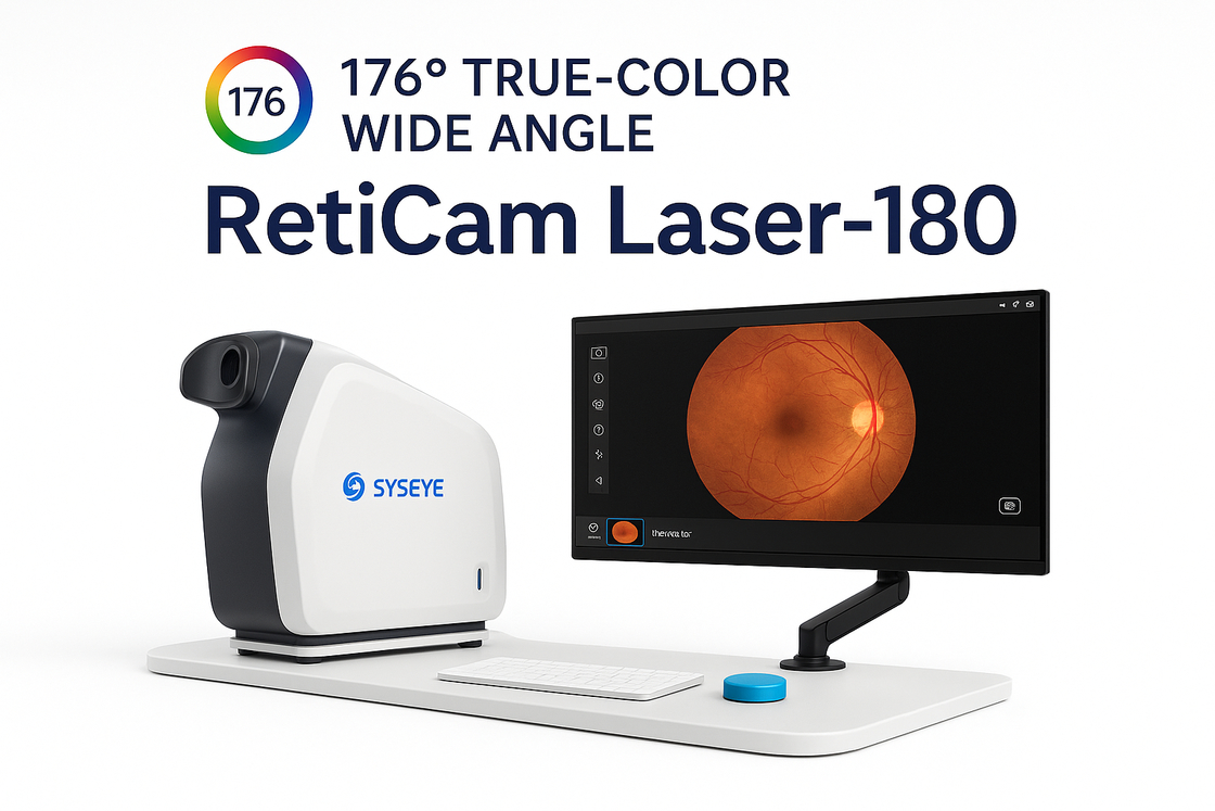 RetiCam 3100 Plus Câmera de Fundo de Campo Amplo de 176° com Resolução Óptica de 8μm e Monitor Colorido HD de 27 polegadas para Diagnóstico Oftalmológico
